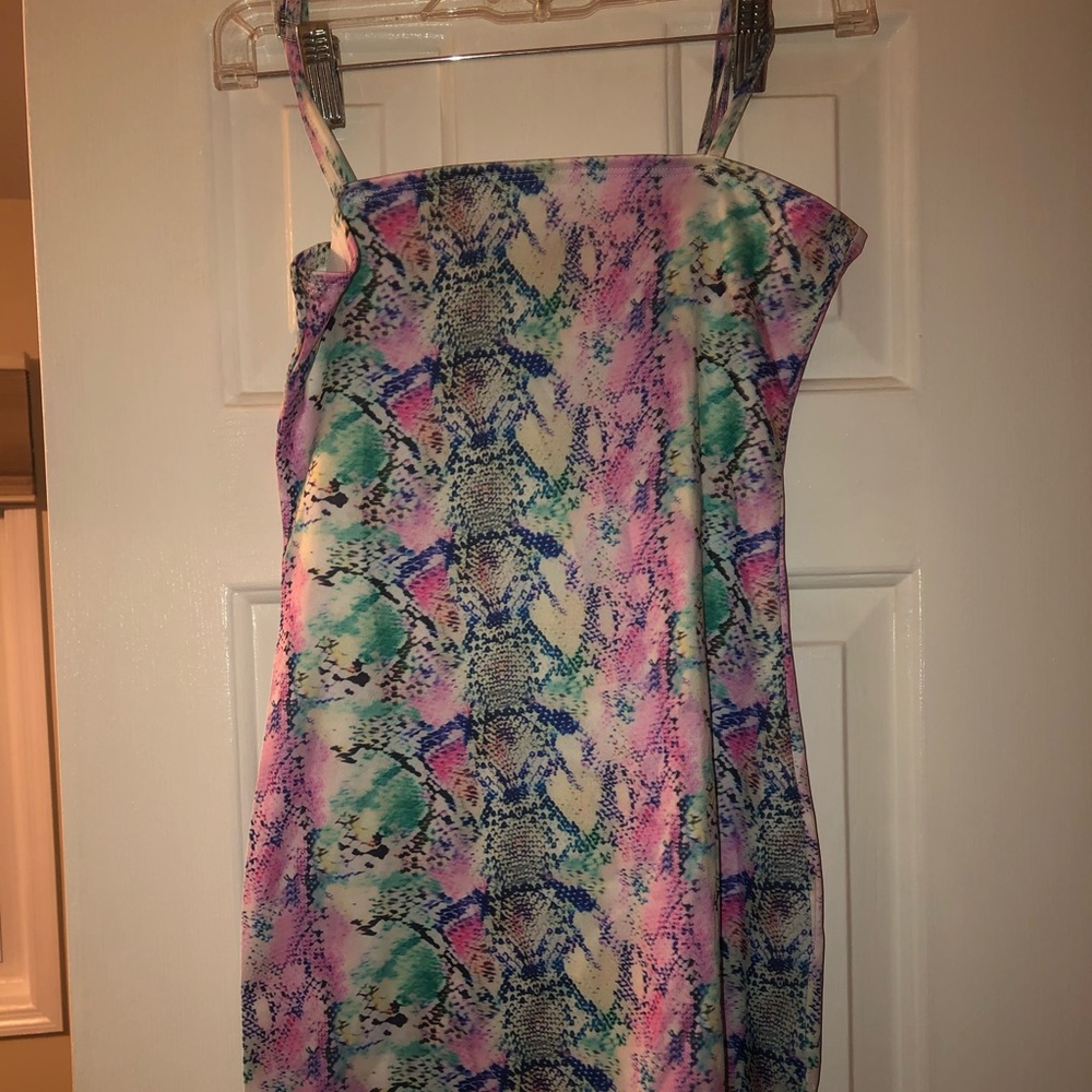 Snake skin print dress
